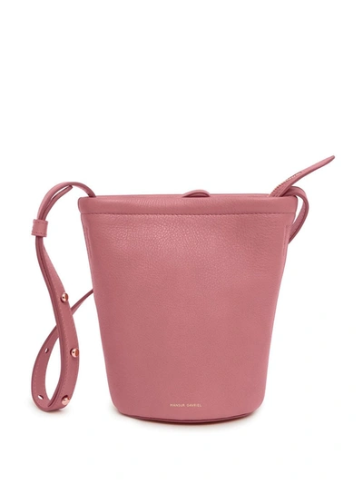 Shop Mansur Gavriel Mini Zip Bucket Bag In Pink