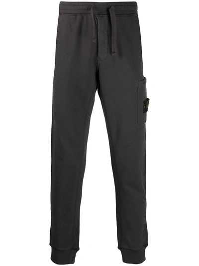 Shop Stone Island Logo-patch Track Trousers In Grey