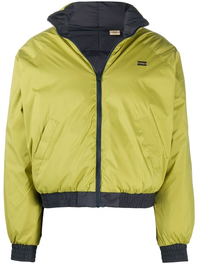 Shop Levi's Cropped Padded Jacket In Green