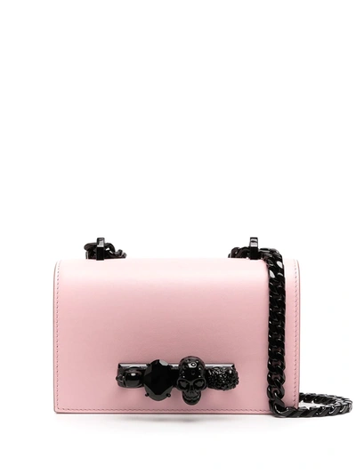 Shop Alexander Mcqueen Four Ring Shoulder Bag In Pink