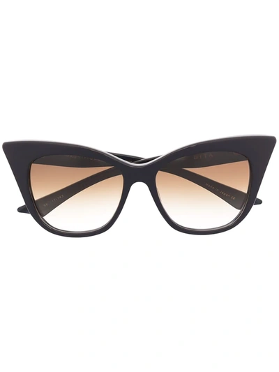 Shop Dita Eyewear Manifique Oversized Cat Eye Sunglasses In Blue