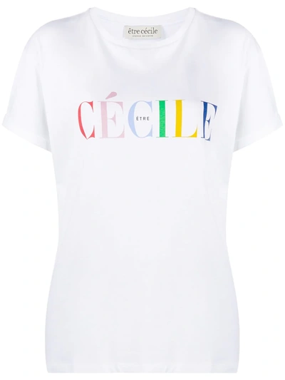Shop Etre Cecile V Cécile Organic Cotton T-shirt In White