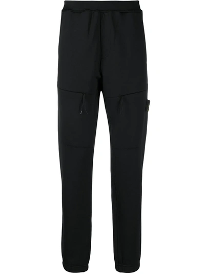 Shop Stone Island Logo-patch Track Trousers In Black
