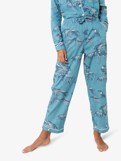 Shop Desmond & Dempsey 'bocas' Pyjama In Blau