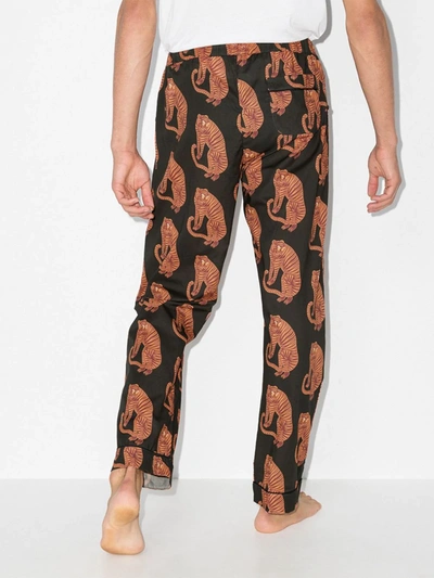 Shop Desmond & Dempsey Black Sansindo Print Pyjama Trousers