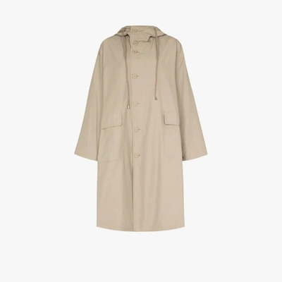 Shop The Frankie Shop Utility Hooded Rain Parka Coat In Neutrals