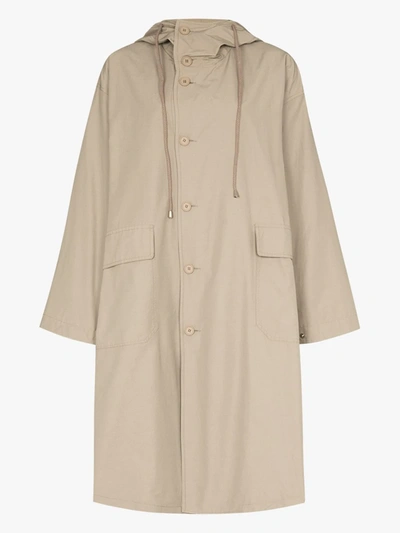 Shop The Frankie Shop Utility Hooded Rain Parka Coat In Neutrals