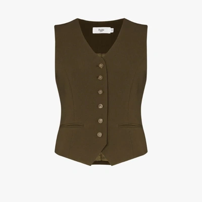 Shop The Frankie Shop Contrast Button Fitted Waistcoat In Green
