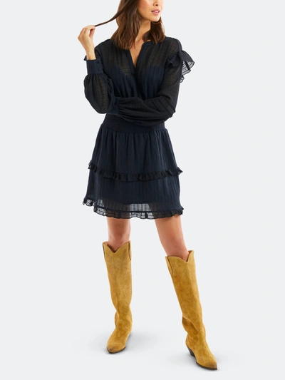 Shop Allison Ny - Verified Partner Allison Ny Eyelet Mini Dress In Black