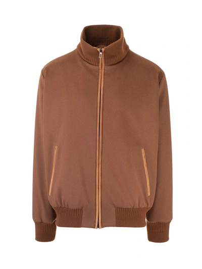 Shop Loro Piana Men's Brown Cashmere Outerwear Jacket
