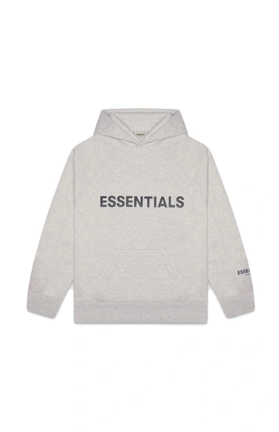 Pre-owned Fear Of God  Essentials Pullover Hoodie Applique Logo Heather Oatmeal
