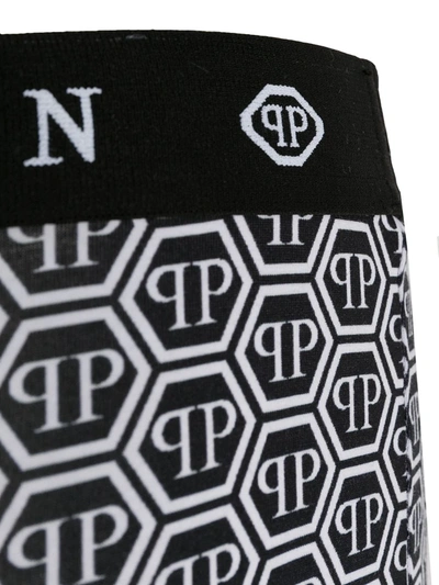 Shop Philipp Plein Hexagon Logo-print Boxers In Black