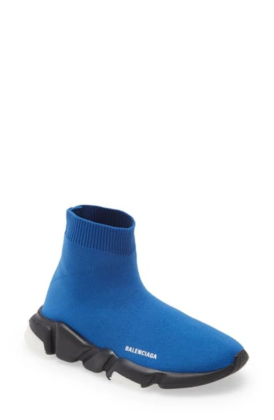 Shop Balenciaga Kids' Speed Lt Sock Sneaker In Blue/ Black/ White