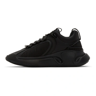 Shop Balmain Black B Runner Sneakers In 0pa Noir