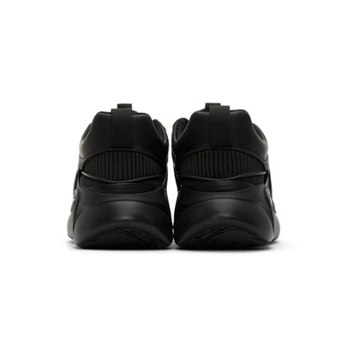 Shop Balmain Black B Runner Sneakers In 0pa Noir