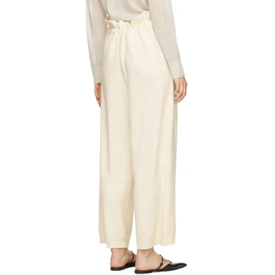 Shop Le17septembre Off-white Wool Lounge Pants In Ivory