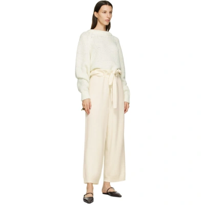 Shop Le17septembre Off-white Wool Lounge Pants In Ivory