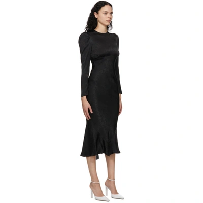 Shop Wandering Black Satin Jacquard Mermaid Dress In 009 Black