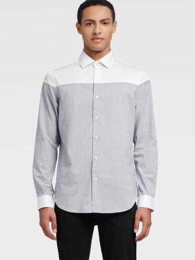Shop Dkny Men's Colorblock Shirt - In Bright White