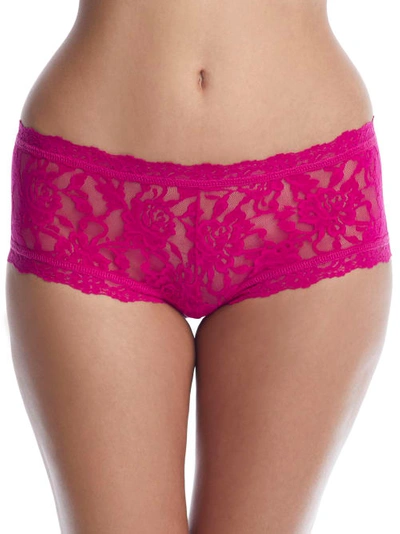 Shop Hanky Panky Signature Lace Boyshort In Pink Ruby