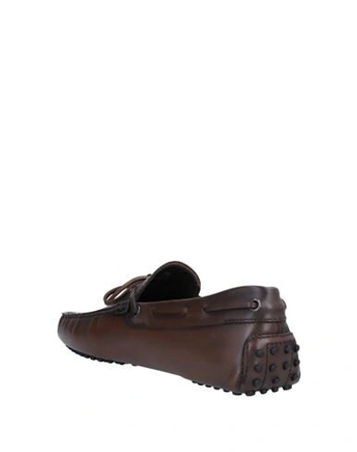 Tod's Man Loafers Dark Brown Size 8.5 Soft Leather In Brown