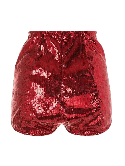 Shop Dolce & Gabbana Sequin Embellished Shorts In Red