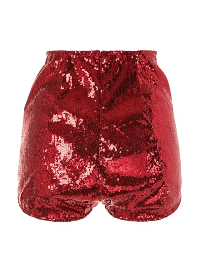 Dolce & Gabbana Sequin Embellished Shorts In Red