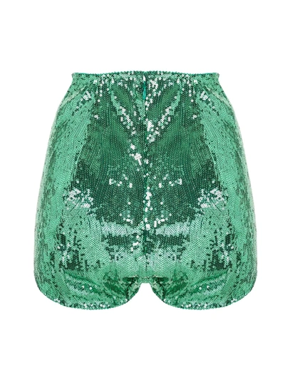 Shop Dolce & Gabbana Sequin Embellished Shorts In Green