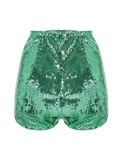 Dolce & Gabbana Sequin Embellished Shorts In Green
