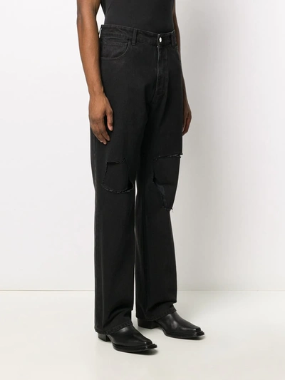 Shop Raf Simons Straight-leg Jeans In Black
