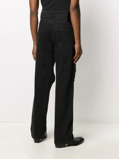 Shop Raf Simons Straight-leg Jeans In Black