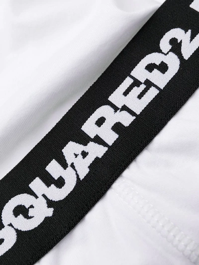 Shop Dsquared2 Logo-waistband Briefs In White