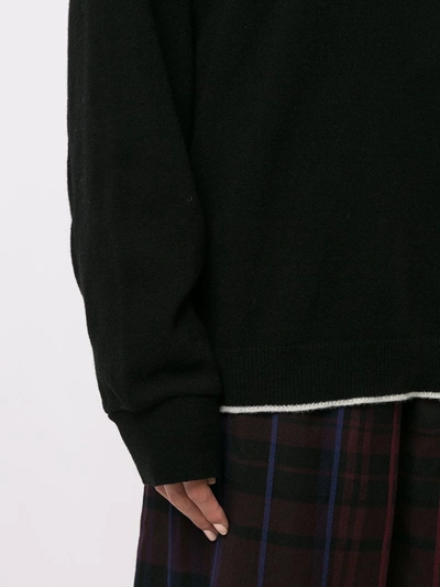 Shop Y's Oversized Knitted Jumper In Black