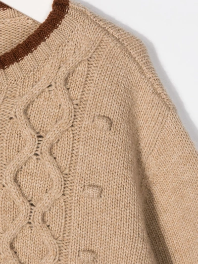 Shop Dolce & Gabbana Cable-knit Jumper In Neutrals