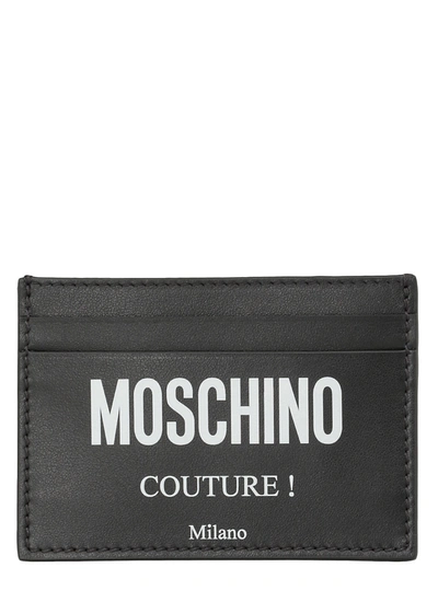 Shop Moschino Couture Credit Card Holder In Black