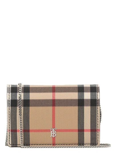 Shop Burberry Vintage Check Card Case In Archive Beige