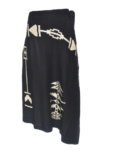 Shop Polo Ralph Lauren Beige Pattern Long Skirt In Beige In Black