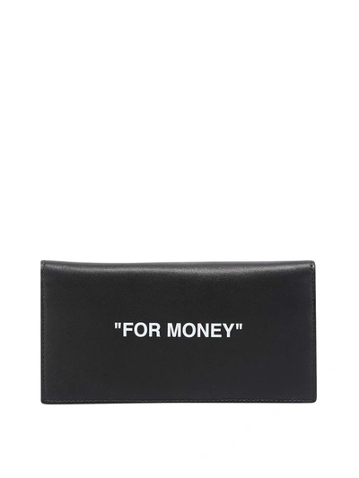 Shop Off-white For Money Leather Wallet In Black