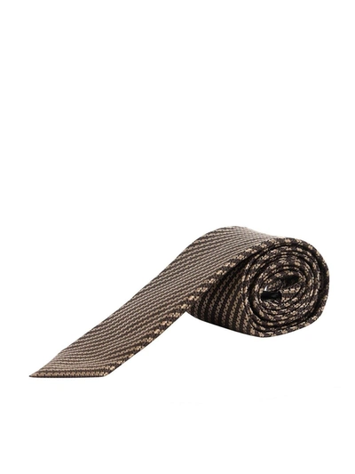 Shop Tom Ford Silk Tie In Brown