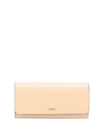 Shop Furla Leather Wallet In Light Pink