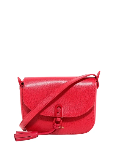 Shop Furla 1929 Pebbled Leather Bag In Red