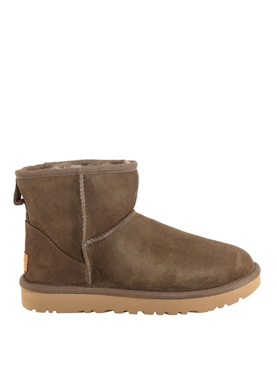 Shop Ugg Classic Mini Ii Ankle Boots In Green