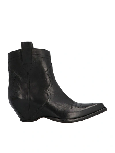 Shop Maison Margiela Covered Heels Texano Boots In Black