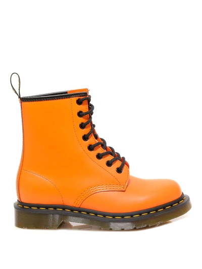 Shop Dr. Martens' 1460 Leather Ankle Boots In Orange