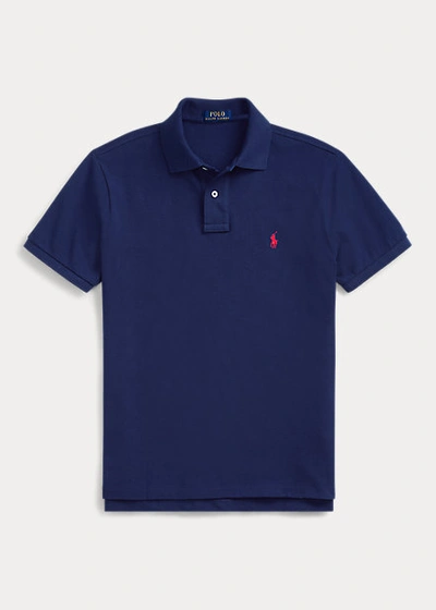 Polo Ralph Lauren Classic Fit Mesh Polo Shirt In Sailing Orange/royal
