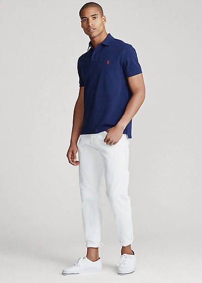 Polo Ralph Lauren Classic Fit Mesh Polo Shirt In Sailing Orange/royal