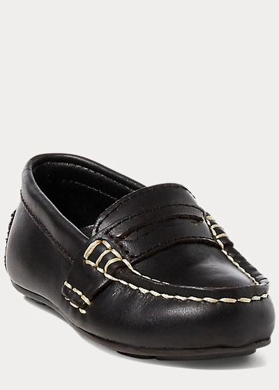 Shop Polo Ralph Lauren Telly Leather Penny Loafer In Chocolate