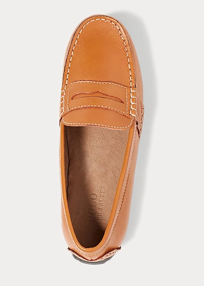 Polo Ralph Lauren Telly Leather Penny Loafer In Black