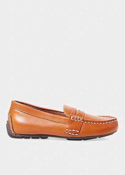 Shop Polo Ralph Lauren Telly Leather Penny Loafer In Tan