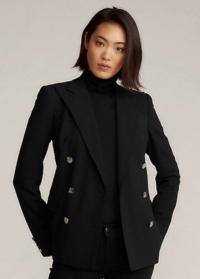 Shop Ralph Lauren Camden Wool-blend Jacket In Black
